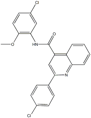 N-(5-chloro-2-methoxyphenyl)-2-(4-chlorophenyl)-4-quinolinecarboxamide Structure
