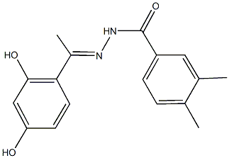 N'-[1-(2,4-dihydroxyphenyl)ethylidene]-3,4-dimethylbenzohydrazide Structure