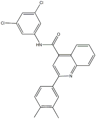 N-(3,5-dichlorophenyl)-2-(3,4-dimethylphenyl)-4-quinolinecarboxamide Struktur