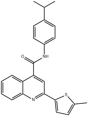 N-(4-isopropylphenyl)-2-(5-methyl-2-thienyl)-4-quinolinecarboxamide,420094-97-9,结构式