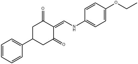 2-[(4-ethoxyanilino)methylene]-5-phenylcyclohexane-1,3-dione Structure