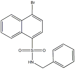 N-benzyl-4-bromo-1-naphthalenesulfonamide Structure