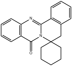 5,6-dihydrospiro(8H-isoquino[1,2-b]quinazoline-6,1'-cyclohaexane)-8-one Structure