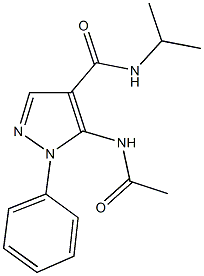 5-(acetylamino)-N-isopropyl-1-phenyl-1H-pyrazole-4-carboxamide,420814-06-8,结构式