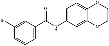 3-bromo-N-2,3-dihydro-1,4-benzodioxin-6-ylbenzamide Structure
