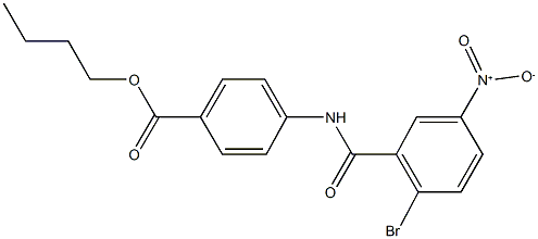 butyl 4-({2-bromo-5-nitrobenzoyl}amino)benzoate Structure
