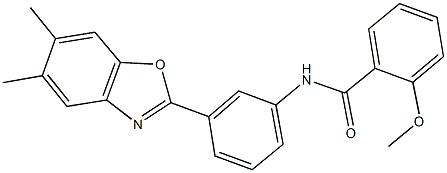 N-[3-(5,6-dimethyl-1,3-benzoxazol-2-yl)phenyl]-2-methoxybenzamide Structure