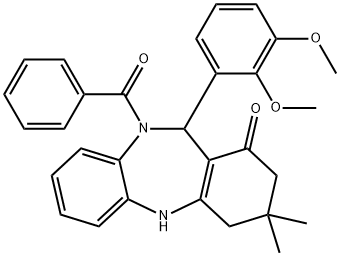 420844-25-3 10-benzoyl-11-(2,3-dimethoxyphenyl)-3,3-dimethyl-2,3,4,5,10,11-hexahydro-1H-dibenzo[b,e][1,4]diazepin-1-one