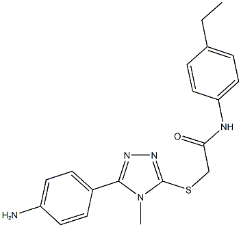 2-{[5-(4-aminophenyl)-4-methyl-4H-1,2,4-triazol-3-yl]sulfanyl}-N-(4-ethylphenyl)acetamide Structure