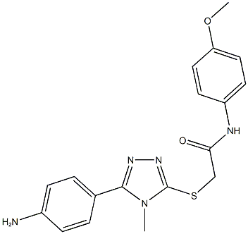 2-{[5-(4-aminophenyl)-4-methyl-4H-1,2,4-triazol-3-yl]sulfanyl}-N-(4-methoxyphenyl)acetamide Structure