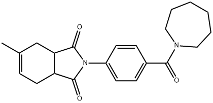 2-[4-(1-azepanylcarbonyl)phenyl]-5-methyl-3a,4,7,7a-tetrahydro-1H-isoindole-1,3(2H)-dione|