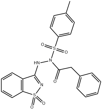 N'-(1,1-dioxido-1,2-benzisothiazol-3-yl)-4-methyl-N-(phenylacetyl)benzenesulfonohydrazide Structure