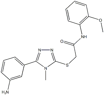 2-{[5-(3-aminophenyl)-4-methyl-4H-1,2,4-triazol-3-yl]sulfanyl}-N-(2-methoxyphenyl)acetamide Struktur