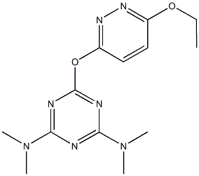 N-{4-(dimethylamino)-6-[(6-ethoxy-3-pyridazinyl)oxy]-1,3,5-triazin-2-yl}-N,N-dimethylamine|