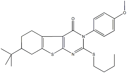 421570-49-2 7-tert-butyl-2-(butylsulfanyl)-3-(4-methoxyphenyl)-5,6,7,8-tetrahydro[1]benzothieno[2,3-d]pyrimidin-4(3H)-one