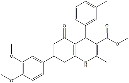 421572-22-7 methyl 7-(3,4-dimethoxyphenyl)-2-methyl-4-(3-methylphenyl)-5-oxo-1,4,5,6,7,8-hexahydro-3-quinolinecarboxylate