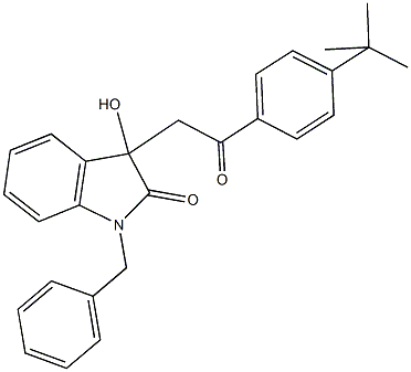 421573-89-9 1-benzyl-3-[2-(4-tert-butylphenyl)-2-oxoethyl]-3-hydroxy-1,3-dihydro-2H-indol-2-one