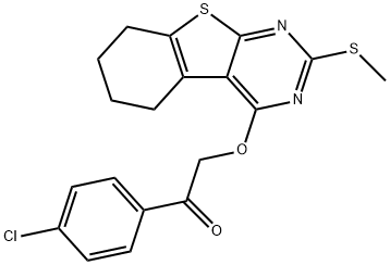 1-(4-chlorophenyl)-2-{[2-(methylsulfanyl)-5,6,7,8-tetrahydro[1]benzothieno[2,3-d]pyrimidin-4-yl]oxy}ethanone|