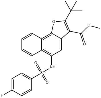 methyl 2-tert-butyl-5-{[(4-fluorophenyl)sulfonyl]amino}naphtho[1,2-b]furan-3-carboxylate|