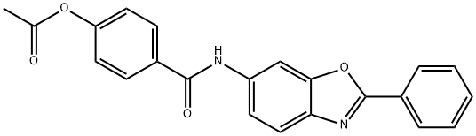 4-{[(2-phenyl-1,3-benzoxazol-6-yl)amino]carbonyl}phenyl acetate|