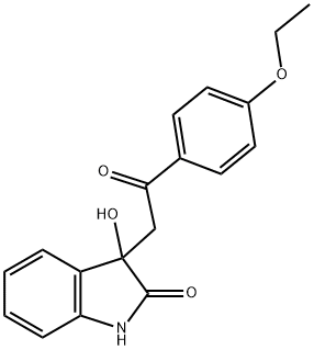 3-[2-(4-ethoxyphenyl)-2-oxoethyl]-3-hydroxy-1,3-dihydro-2H-indol-2-one Structure