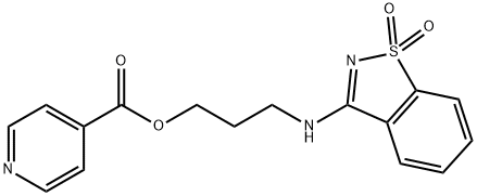 3-[(1,1-dioxido-1,2-benzisothiazol-3-yl)amino]propyl isonicotinate,422534-38-1,结构式