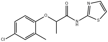 2-(4-chloro-2-methylphenoxy)-N-(1,3-thiazol-2-yl)propanamide Struktur