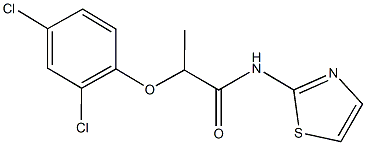 2-(2,4-dichlorophenoxy)-N-(1,3-thiazol-2-yl)propanamide Struktur