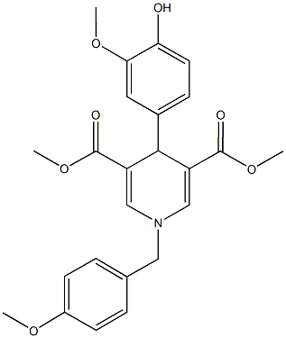 dimethyl 4-(4-hydroxy-3-methoxyphenyl)-1-(4-methoxybenzyl)-1,4-dihydro-3,5-pyridinedicarboxylate|