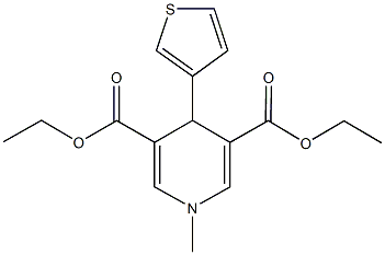 diethyl 1-methyl-4-(3-thienyl)-1,4-dihydro-3,5-pyridinedicarboxylate,423140-87-8,结构式