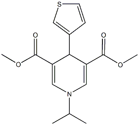 dimethyl 1-isopropyl-4-(3-thienyl)-1,4-dihydro-3,5-pyridinedicarboxylate,423143-67-3,结构式
