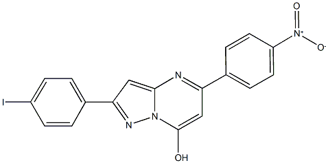 5-{4-nitrophenyl}-2-(4-iodophenyl)pyrazolo[1,5-a]pyrimidin-7-ol Structure