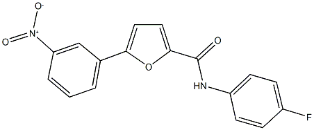 N-(4-fluorophenyl)-5-{3-nitrophenyl}-2-furamide Struktur