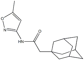 2-(1-adamantyl)-N-(5-methyl-3-isoxazolyl)acetamide 化学構造式