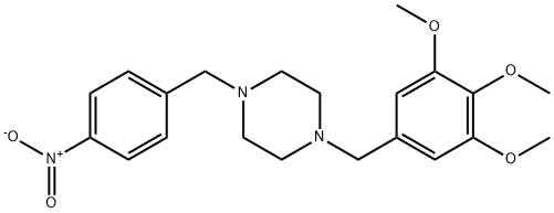 1-{4-nitrobenzyl}-4-(3,4,5-trimethoxybenzyl)piperazine Structure