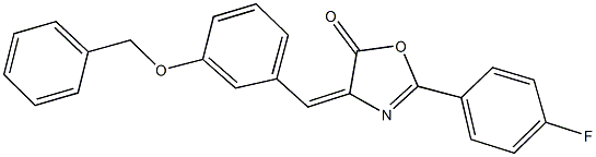 4-[3-(benzyloxy)benzylidene]-2-(4-fluorophenyl)-1,3-oxazol-5(4H)-one,423156-51-8,结构式