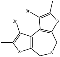 1,9-dibromo-2,8-dimethyl-4,6-dihydrodithieno[2,3-c:3,2-e]thiepine Struktur