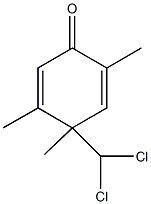 4-(dichloromethyl)-2,4,5-trimethyl-2,5-cyclohexadien-1-one 化学構造式