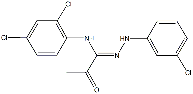 N'-(3-chlorophenyl)-N-(2,4-dichlorophenyl)-2-oxopropanehydrazonamide Struktur