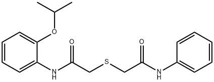 2-[(2-anilino-2-oxoethyl)sulfanyl]-N-(2-isopropoxyphenyl)acetamide 结构式