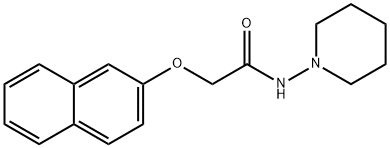2-(2-naphthyloxy)-N-piperidin-1-ylacetamide Struktur