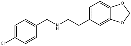 N-[2-(1,3-benzodioxol-5-yl)ethyl]-N-(4-chlorobenzyl)amine,423733-01-1,结构式