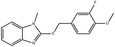 2-[(3-fluoro-4-methoxybenzyl)sulfanyl]-1-methyl-1H-benzimidazole Structure