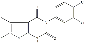 3-(3,4-dichlorophenyl)-5,6-dimethylthieno[2,3-d]pyrimidine-2,4(1H,3H)-dione Structure