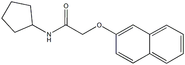 N-cyclopentyl-2-(2-naphthyloxy)acetamide 化学構造式