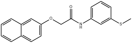 N-[3-(methylsulfanyl)phenyl]-2-(2-naphthyloxy)acetamide 结构式