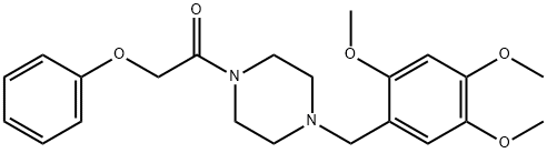 1-(phenoxyacetyl)-4-(2,4,5-trimethoxybenzyl)piperazine Structure