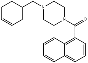 1-(3-cyclohexen-1-ylmethyl)-4-(1-naphthoyl)piperazine Structure