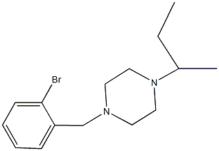 1-(2-bromobenzyl)-4-sec-butylpiperazine 结构式