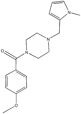methyl 4-({4-[(1-methyl-1H-pyrrol-2-yl)methyl]-1-piperazinyl}carbonyl)phenyl ether,423744-79-0,结构式